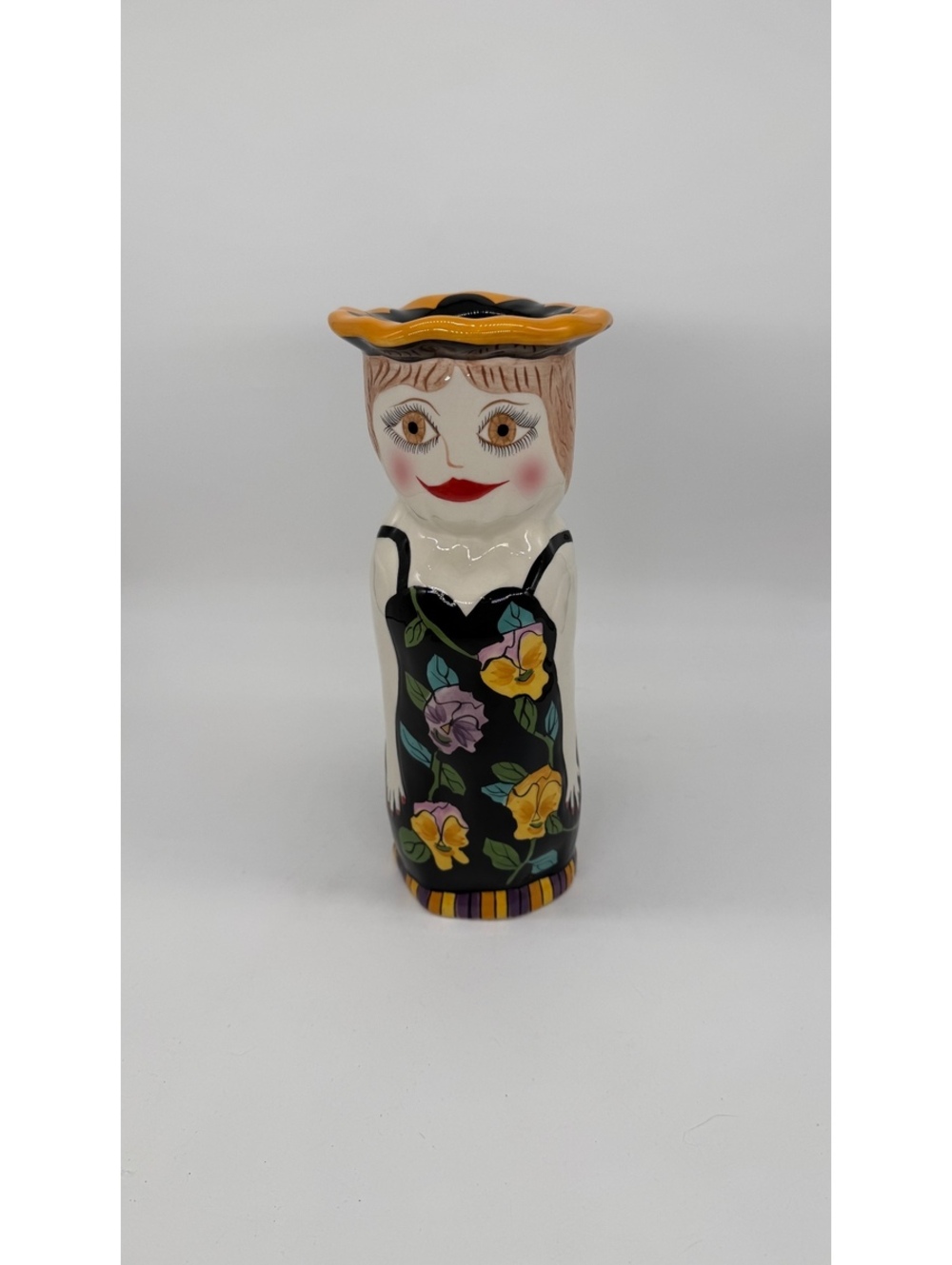 Ganz Bella Casa Susan Paley Girl Vase Planter Floral Ceramic 10.5”